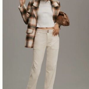 Anthropologie Wanderer Corduroy Ivory Pants size 27